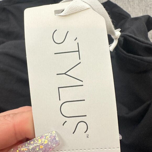 NEW! Stylus Men's Solid Black Shirt Small‎ Cotton Blend $34 Basic Casual Wear - Picture 5 of 11